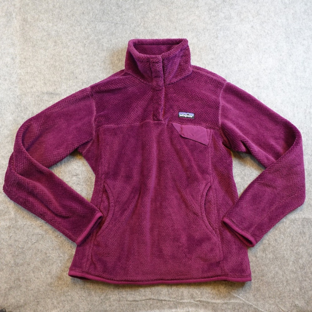 Patagonia Pullover Womens Medium Purple Re Tool Snap T Fleece Polartec 25442‎